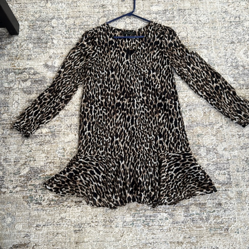 Banana Republic drop waist animal print dress, size 0, like new, barely worn.